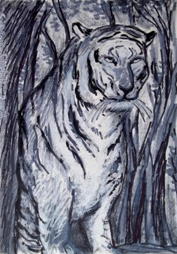 “Illustrazione per ‘Lotto dell’oroscopo cinese: la Tigre”