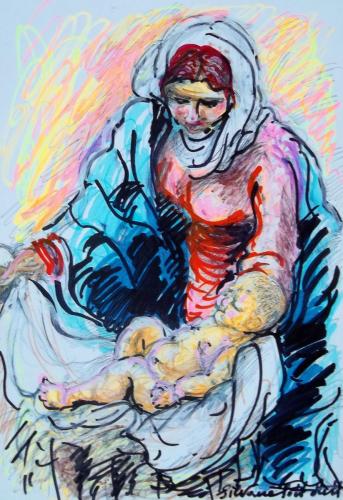 “Maria con Gesù neonato”